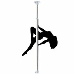 New 🎉 Bondara&Sex Silver Static Adjustable Dance Pole ? 85-117 Inch 😀